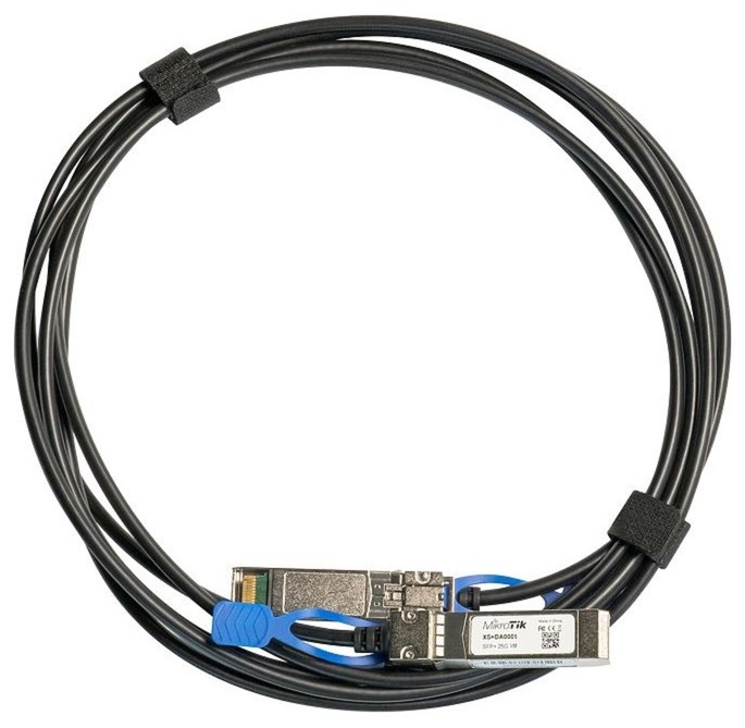Cable SFP conexión directa / MikroTik XS+DA0001 | 2405 - Mikrotik XSPLUSDA0001 Cable de conexión directa SFP / SFP+ / SFP28, Longitud 1m, Conector LC, Velocidad de Datos 1.25G, Longitud de Onda: 1310nm / 1550 nm, Baja potencia y baja latencia
