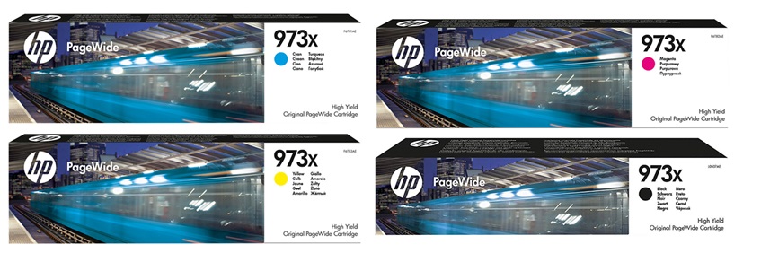 Tinta para HP PageWide Pro 477dw / HP 973X | 2208 - HP 973X / Original Tinta HP: L0S07AE F6T81AE F6T82AE F6T83AE HP973X 