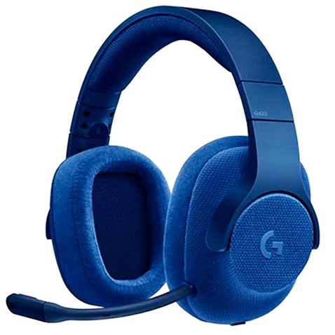Diadema Logitech G433 Azul / 3.5 mm | 2109 - 981-000684 / Auriculares para Juegos, Sonido envolvente 7.1 con DTS Headphone:X, Micrófono de varilla con supresión de ruido y con microfiltro, Transductores de audio Pro-G, Diseño ligero y confortable