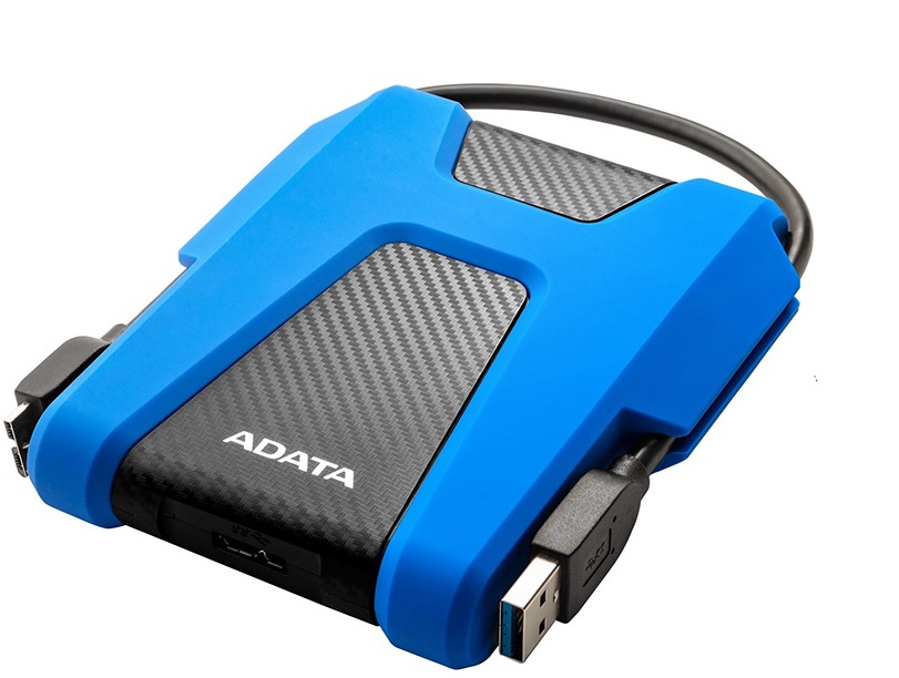 Disco Externo  1TB Antigolpes / ADATA HD680 Azul | 2306 - AHD680-1TU31-CBL / Disco HDD Externo Antigolpes de 1TB, Color Azul, Formato 2.5'', Puerto USB 3.2 (Compatible USB 2.0), Textura Plástico / Silicona, Cifrado AES de 256 bits, 