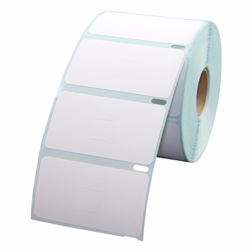 Etiquetas de Poliester Plata para Impresoras Datamax | Flexibles para adaptarse a las superficies curvas y resistentes para etiquetar productos cáusticos, disolventes y de abrasión leve.