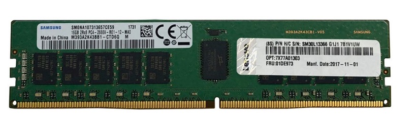 Memoria RAM para Lenovo ThinkSystem ST550 / 16GB 2933Mhz | 2206 - 4ZC7A08707 / Módulo de Memoria RAM 16GB, TruDDR4 PC4-23400 2933MHz, ECC Registered, 1Rx4, 1.2V, 288 Pines. 4ZC7A08707 