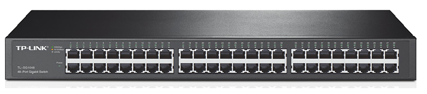 Switch 48-Puertos / TP-Link TL-SG1048 | 2405 - Switch No Administrable, 48 LAN Ports Gigabit, No Incluye Puertos SFP, Switching Capacity 96Gbps, Packet Forwarding Rate 71.4Mpps, MAC Table 8K, Buffer Memory 16Mb, Jumbo Frame 10KB, auto MDI/MDIX 