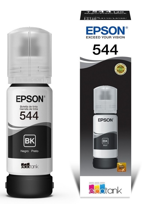 Tinta Epson 544 T544120-AL / Negro 4.5k | 2402 - Tinta Original Epson 544 Negra. Rendimiento 4.500 Páginas al 5%. Epson L1110 L3110 L3150 L3250 L5190 L5290 L5590 