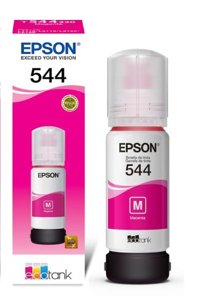 Tinta Epson 544 T544320-AL / Magenta 7.5k | 2402 - Tinta Original Epson 544 Magenta. Rendimiento 7.500 Páginas al 5%. Epson L1110 L3110 L3150 L3250 L5190 L5290 L5590 