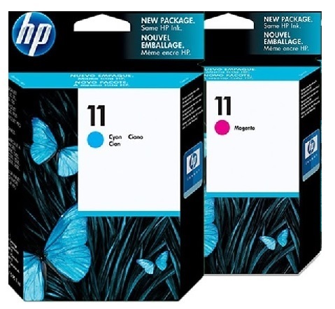 Tinta para Plotter HP DesignJet 120 / HP 11 28ml | 2208 - HP 11 / Original Ink Cartridge. Incluye: C4836A C4837A HP11 