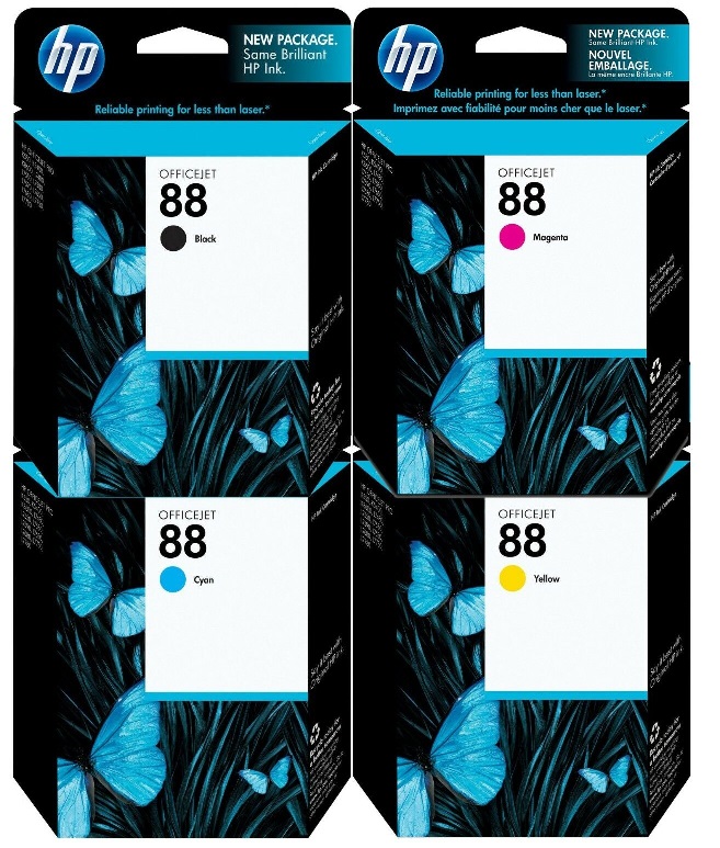 Tinta para HP OfficeJet Pro K550 / HP 88 | 2208 - HP 88 / Original Ink Cartridge. El Kit Incluye: C9385AL C9386AL C9387AL C9388AL HP88 