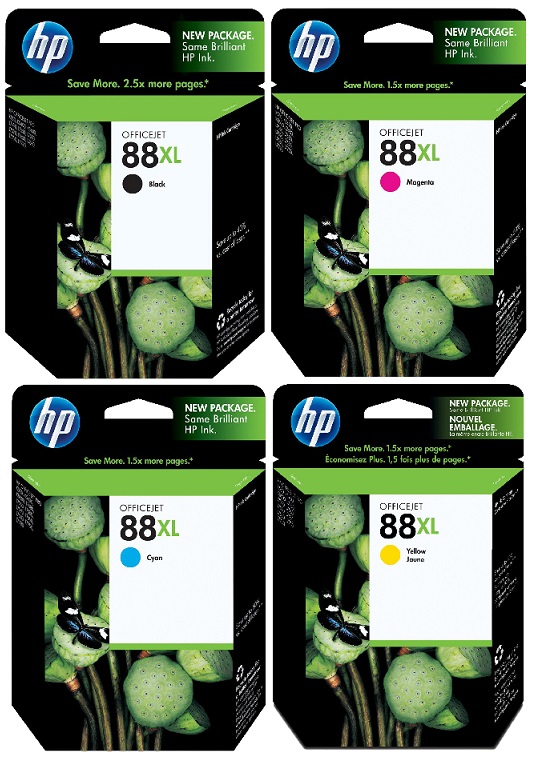 Tinta para HP OfficeJet Pro K550 / HP 88XL | 2208 - HP 88XL / Original Tinta. El Kit Incluye: C9391AL C9392AL C9393AL C9396AL HP88XL 