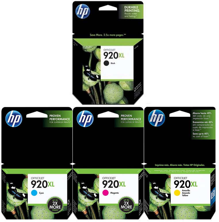 Tinta para HP OfficeJet 6000 / HP 920XL | 2208 - HP 920XL / Original Ink Cartridge. El Kit Incluye: CD972AL CD973AL CD974AL CD975AL HP920XL 