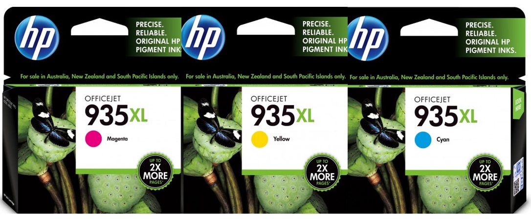 Tinta para HP OfficeJet Pro 6230 / HP 935XL | 2208 - HP 935XL / Original Ink Cartridge. El Kit Incluye: C2P24AL C2P25AL C2P26AL HP935XL 