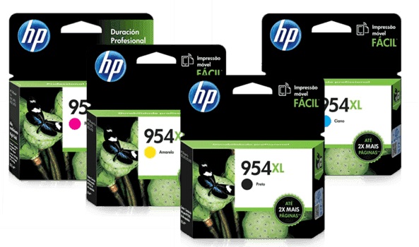 Tinta para HP OfficeJet Pro 8730 / HP 954XL | 2402 - Tinta para HP OfficeJet Pro 8730. El Kit Incluye: L0S62AL Cyan, L0S65AL Magenta, L0S68AL Amarillo, L0S71AL Negro. Rendimiento: Color 1600 / Negro 2.000 Paginas al 5%.