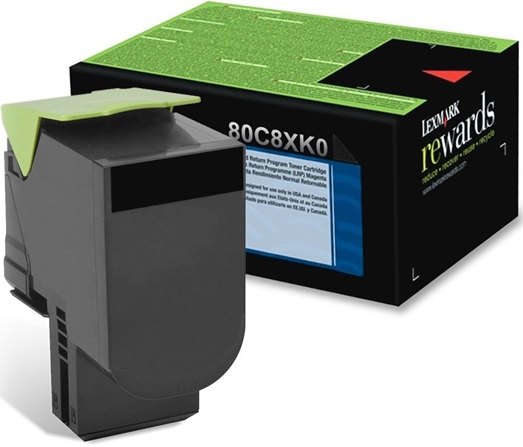 Toner Lexmark 80C8XK0 / Negro 8K | 2405 - Toner Lexmark 80C8XK0 Negro. Rendimiento: 8.000 Páginas al 5%. Lexmark CX510de CX510dhe   