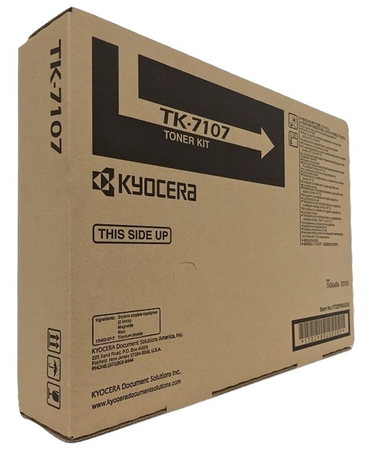 Toner Kyocera TK-7107 / Negro 20k | 2404 - Toner Kyocera TK-7107 Negro. Rendimiento 20.000 Paginas al 5%. 1T02P80US0 TA-3010i  