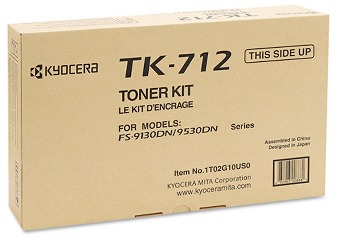 Toner Kyocera TK-712 / Negro 40k | 2404 - Toner Kyocera TK-712 Negro. Rendimiento 40.000 Páginas al 5%. 1T02G10US0 FS-9130DN FS-9530DN  