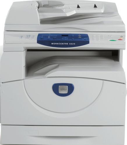 Xerox WorkCentre 5020DN: Fotocopiadora Laser Monocromatica, Funciones: Copiadora - Impresora - Escáner, Tabloide (A3), 20ppm, 600dpi, Duplex Impresión, Ram 128MB, Conectividad: USB 2.0 & LAN Port 10/100, Bandeja: 1x 250h, Garantía 1 Año