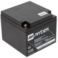 Batería 12V/ 26Ah - MTEK MT12260 AGM | 2304 - Baterías MTek de Plomo-Acido, Regulada por válvula (VRLA), Sellada libre de mantenimiento 