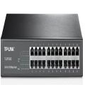 Switch 24 Puertos / TP-Link TL-SF1024D | 2405 - Switch No Administrable con 24 Puertos LAN 10/100, Funciones de Capa 2, Capacidad de Conmutación: 4.8 Gbps, Capacidad de Procesamiento: 3.57 Mpps, Tabla MAC Address: 8K, Memoria de Búfer: 2Mb