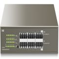 Switch PoE 24-Puertos - Tenda TEG1124P-24-250W | Administrable Capa 2, PoE+ 225W, Rendimiento 35.6Mpps, Conmutación 48Gbps, Tabla MAC 4K, RAM 4MB