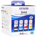 Tinta Epson 544 T544520-4P / Pack 4-Colores | 2402 - Tinta Original Epson 544 Pack 4-Colores. El Kit incluye: T544220 Cian, T544320 Magenta, T544420 Amarilla. Rendimiento: Color 7500 / Negro 4500 Páginas al 5%.