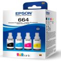 Tinta Epson 664 T664520-4P / Pack 4-Colores | 2402 - Tinta Original Epson 664 Pack 4-Colores. El Kit incluye: T664120 Negro, T664220 Cian, T664320 Magenta, T664420 Amarilla. Rendimiento 4.000 Páginas al 5%. 