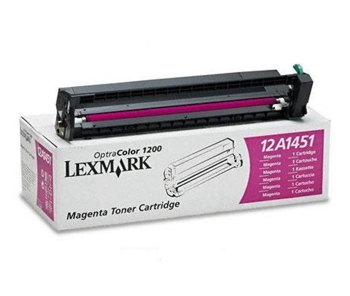 Toner Original - Lexmark 12A1451 Magenta | Para uso con Impresoras Lexmark Optra 1200 Lexmark 12A1451  Rendimiento Estimado 6.500 Páginas con cubrimiento al 5%