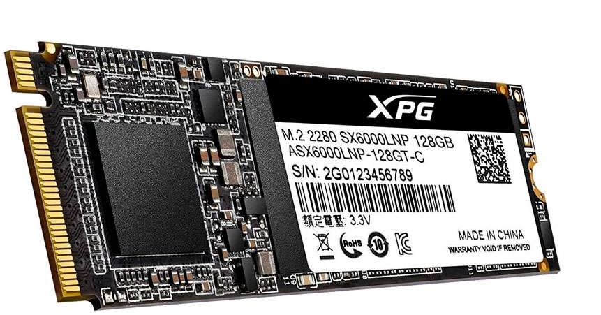 Unidad SSD M.2 de 128GB – ADATA XPG SX6000 Lite | 2203 - Unidad de Estado Solido de 128GB, Flash NAND 3D, Interface PCIe Gen3x4, Formato: M.2 2280, Velocidad de lectura: 1800 MB/s, Velocidad de escritura: 1200 MB/s, TBW: 480TB, ASX6000LNP-128GT-C