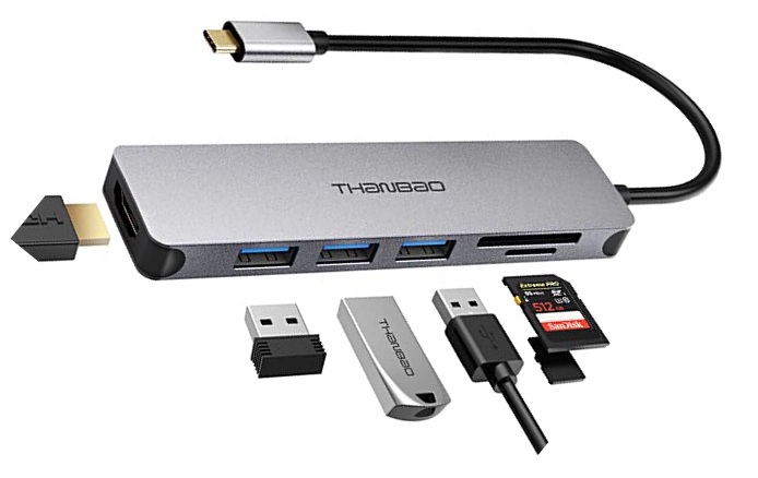 Adaptadores Multipuerto USB para HP 190- Series | 2206 - Las Mini-Estaciones de conexión USB permiten agregar puertos HDMI, USB, VGA, RJ45, DisplayPort, USB de Carga, Etc. desde un puerto USB en su tableta, laptop, MacBook, Chromebook, Smartphone o PC