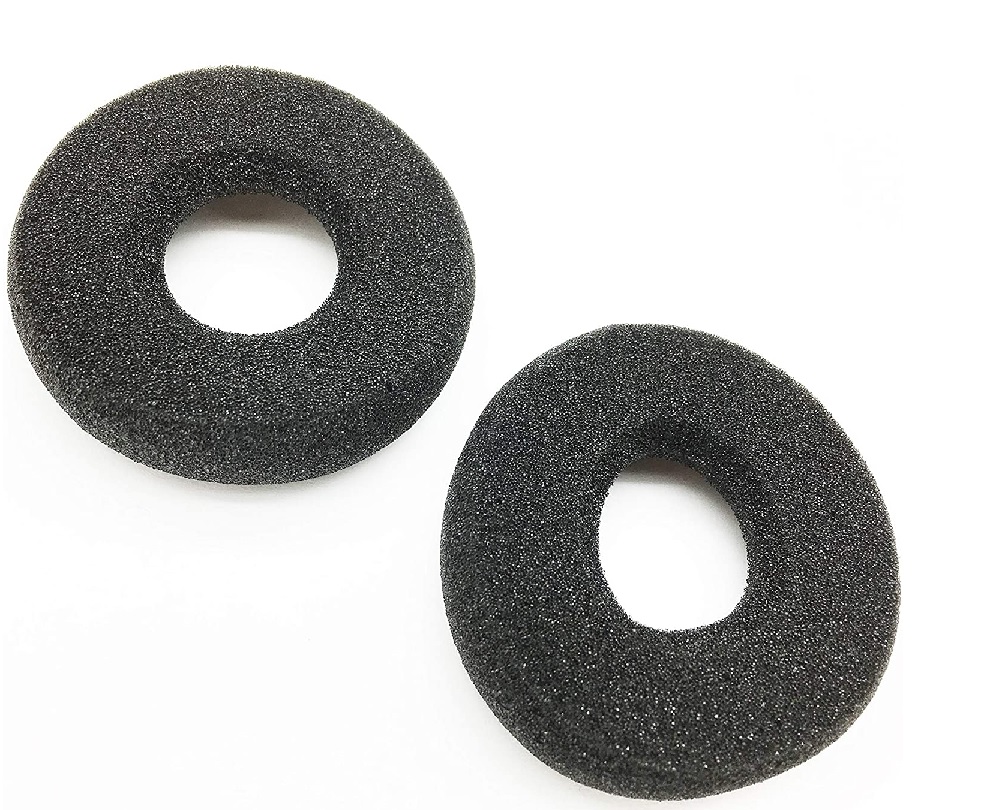 Almohadillas para los oídos / Poly 40709-02 | Pack x 2, Color: Negro, Destinado a: Auriculares, Material: Espuma, Cojín de oreja