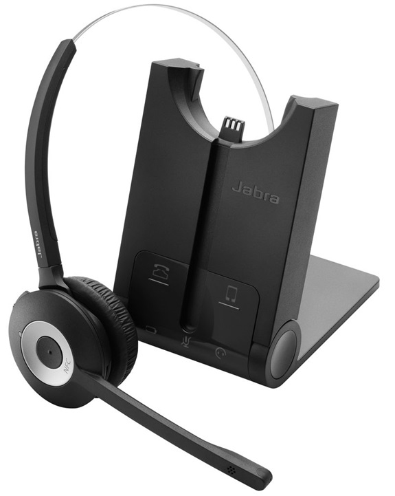 Auriculares Inalámbricos Monoaural - Jabra PRO 925-15-508-205 | Doble conectividad, Diseño sobre el oído, Cancelación de ruido, Modo de escucha: Monoaural, Alcance inalámbrico: Hasta 91 metros, Tecnología inalámbrica: Bluetooth 4.0, Conexión host: USB 