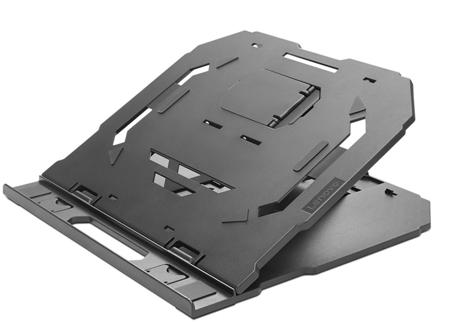Base para Portátil Lenovo 2-in-1 | Laptop Stand GXF0X02619 Ergonómico, Inclinación (21° a 54°), ventilado, antideslizante, portátil, negro, 522 g, Pesos admitidos: 5 kg 