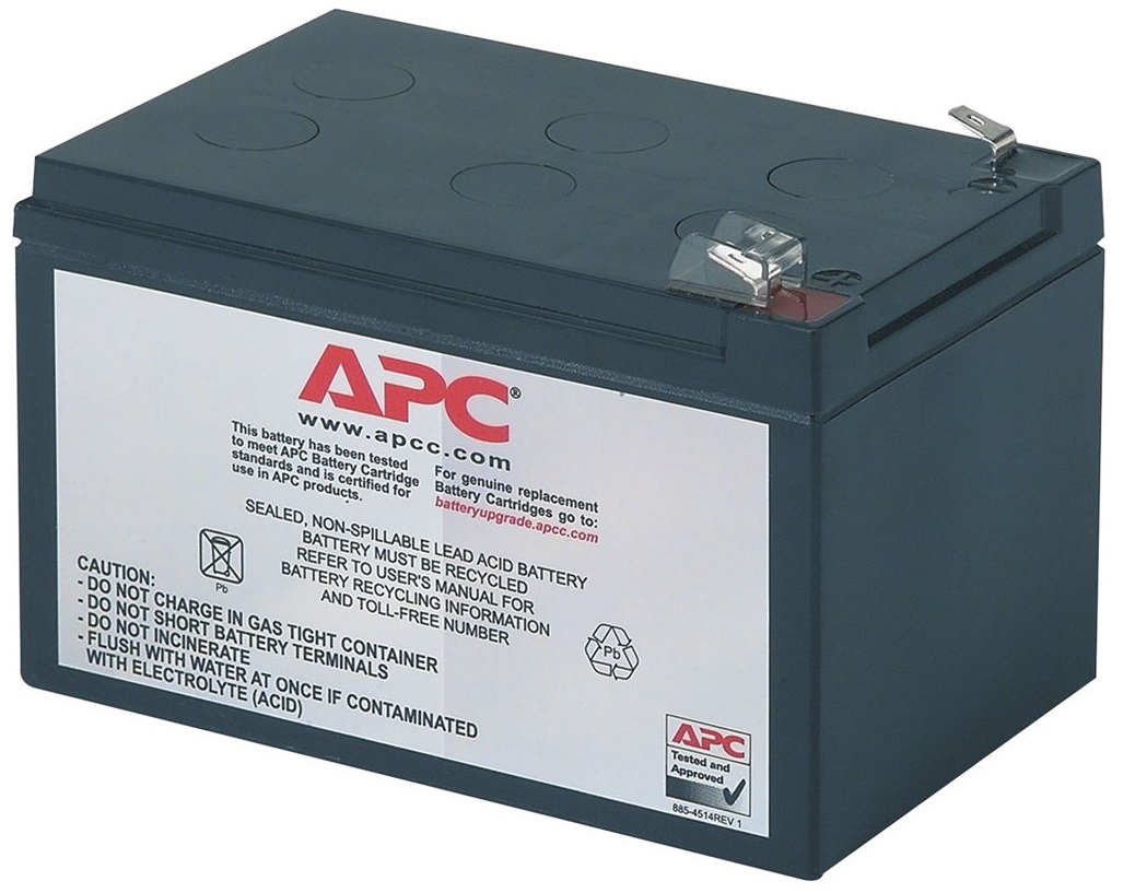 Baterias para UPS - APC   RBC4 | Cartucho de Baterías APC # 4. Los genuinos APC RBC están probados y certificados para compatibilidad y restauración del rendimiento de la UPS a las especificaciones originales. 