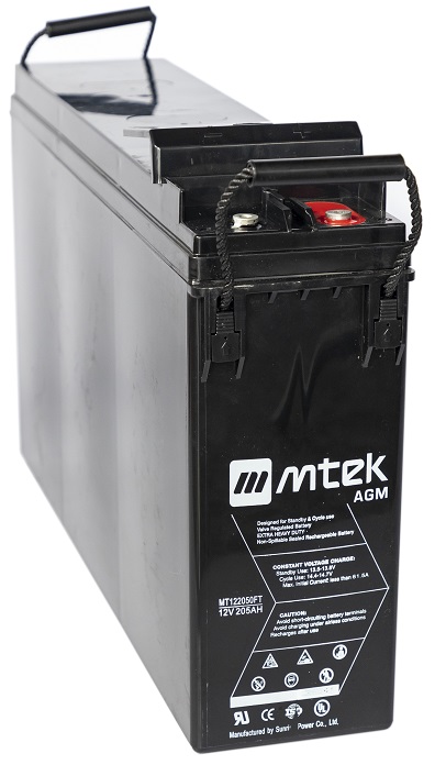 Batería 12V/ 205Ah – MTEK MT122050FT AGM | 2110 - Baterías MTek de Plomo-Acido, Regulada por válvula (VRLA), Sellada libre de mantenimiento 
