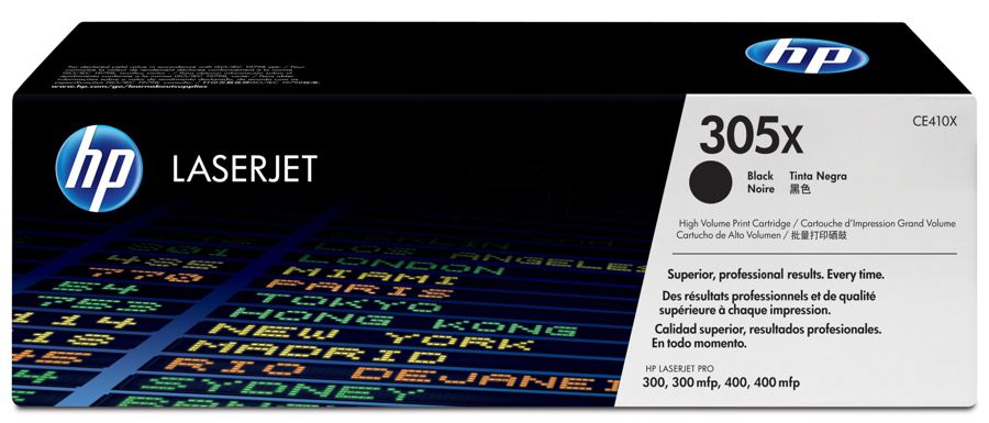 Toner para HP LaserJet Pro M351 / HP 305X | Original Toner HP 305X CE410X Negro. Rendimiento Estimado 4.000 Páginas con cubrimiento al 5%. M351a