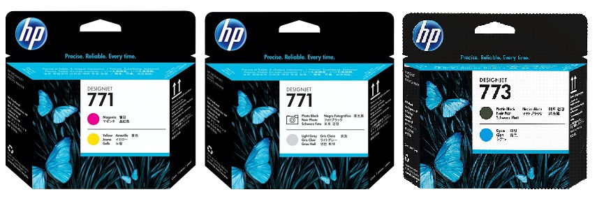 Cabezales para Plotter HP Designjet Z6600 - HP 771 & HP 773 | Original Printhead HP-771 & HP-773 El Kit Incluye: C1Q20A CE018A CE020A HP771 HP773 
