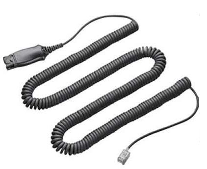 Cable Adaptador QD - Poly HIS Conector / 72442-41 | 2109 - Cable adaptador Poly Plantronics HIS con desconexión rápida (QD – Macho), Compatible con teléfonos Avaya 9600 series. Para aprovechar el audio de banda ancha completo