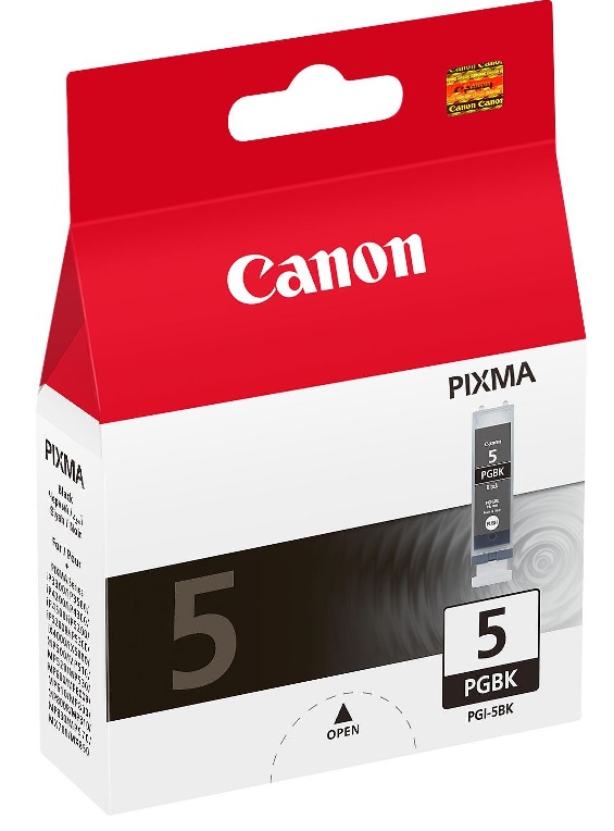 Cartuchos de Tinta Canon para Pixma iP3300 - PGI5 BK | Original Cartucho de Tinta Negra Canon PGI 5 BK. Rendimiento estimado 650 Páginas al 5%. PGI5N