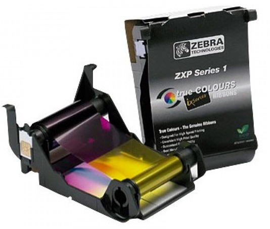 Cinta Color 800011-140 YMCKO para Impresora de Carnets Zebra Z11 | 100 Imagenes, Zebra ZXP 1. La cinta incluye detección de cinta y configuración de impresora automática de TrueColours i-Series para lograr una imagen optimizada