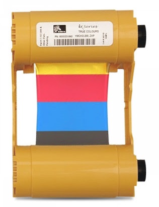 Cinta Color 800033-847 YMCKO para Impresora de Carnets Zebra Z31 | ½ Panel, 250 Imagenes, Compatible Zebra ZXP Series 3. Esta cinta se utiliza para imprimir tarjetas que requieren una mitad a color y la otra en negro como Carnets con foto y texto
