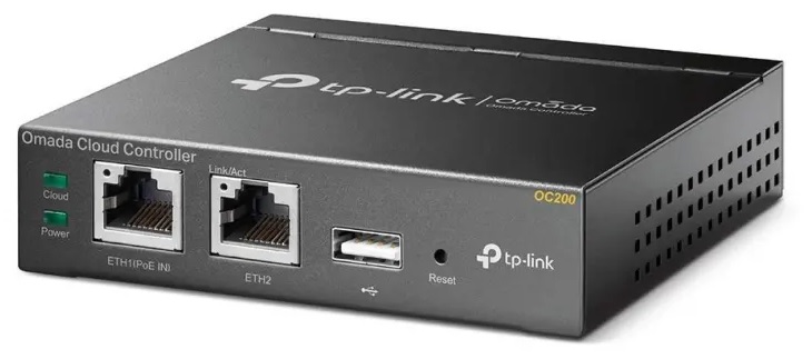 Controlador Omada SDN - TP-Link OC200 | 2307 - OC200 / Controlador Profesional Omada SDN para Administración centralizada de hasta 100 puntos de acceso Omada, 20 conmutadores JetStream, 10 enrutadores Omada y 1.000 Clientes, 2-Puertos Ethernet 10/100 