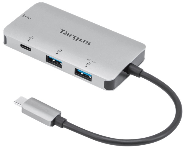Convertidor de Puerto - Targus ACH228USZ-50BL / USB-C | 2109 - Convierta un puerto USB-C en dos puertos USB-A y dos puertos USB-C. Agregue 2-Puertos USB-A 3.2 Gen-1 (1 de carga rápida) y 2-Puertos USB-C a su dispositivo host, Velocidad gasta 5Gbps