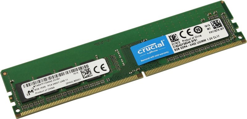 Memoria RAM para PC - Crucial DDR4  / 4GB | Memoria RAM Crucial, Modulo 288-Pin DIMM 1x 4GB Unbuffered, Non-ECC para PC de Escritorio. Garantía de por vida