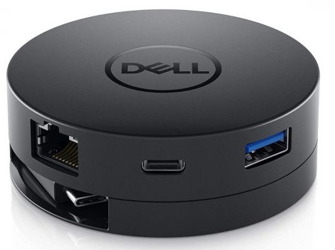 Docking Station - Dell DA300 470-ACWN | El único adaptador USB-C con gestión de cables incorporado y un redondo cable coaxial que ofrece una conexión fiable con mayor integridad de la señal. Interfaz de acoplamiento: USB-C, Red: Ethernet Gigabit