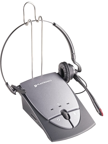 Diadema Monoaural - Poly Plantronics S12 65145-01 | Sistema de auricular telefónico con Amplificador. Tipo de entrada: Micrófono, Incluye un auricular convertible 2 en 1 para mayor estabilidad sobre la cabeza o comodidad para colocar sobre la oreja