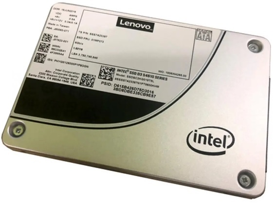 Disco SSD  480GB para Servidor - Lenovo 4XB7A13640 / SATA | 2108 - Disco SSD Lenovo Intel S4610 Mainstream SATA 3.5'', Bandeja de intercambio en caliente, Interfaz SATA de 6 Gbps, Unidades escritas por día: 3.4 DWPD, Bytes totales escritos: 3.0 PB