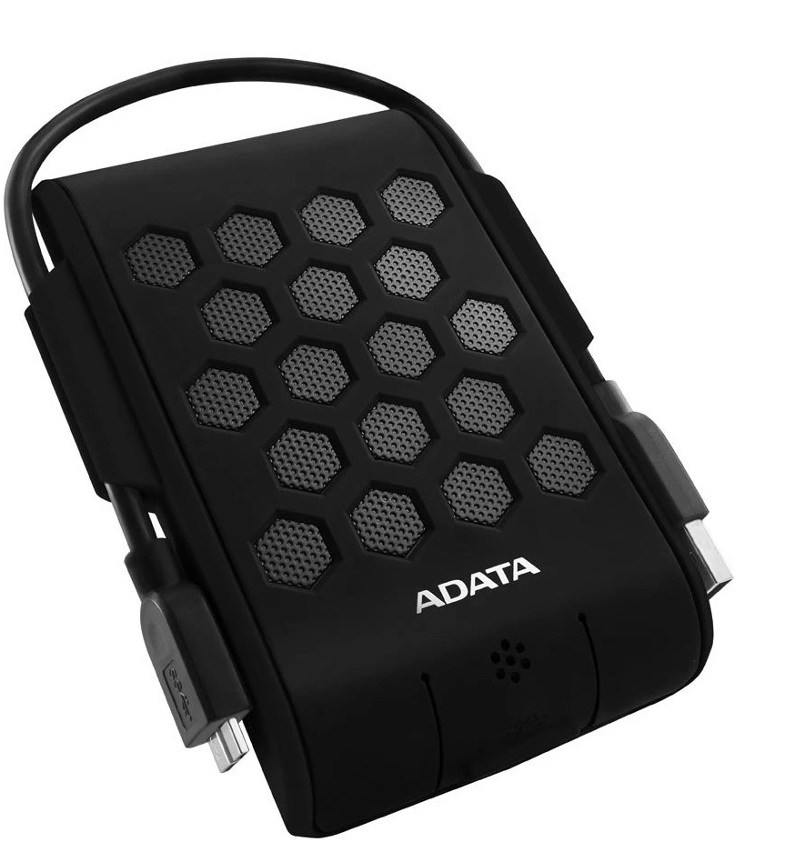 Disco Externo Antigolpes - ADATA HD720 / 1TB Negro | 2301 - ADATA HD720, Capacidad 1TB, Factor de forma: 2.5'', Interfaz: USB 3.2 Gen1 (Compatible con USB 2.0), Protección IP68 contra polvo y Agua, Tecnología antigolpes de categoría militar 