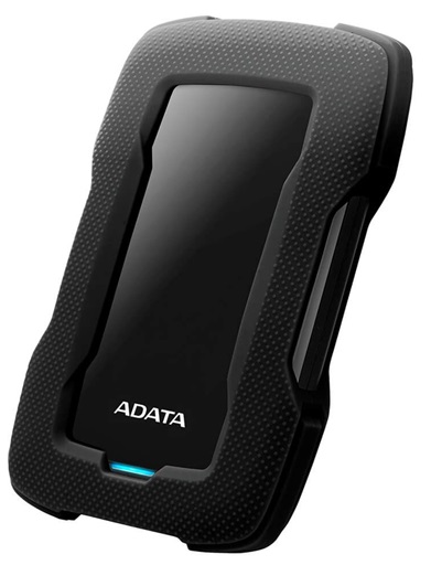 Disco Externo Antigolpes – ADATA HD330 / 2TB | Color Negro, Formato 2.5'', Puerto USB 3.2 (Compatible USB 2.0), Textura Plástico / Silicona, Software HDDtoGO con cifrado AES de 256 bits, AHD330-2TU31-CB