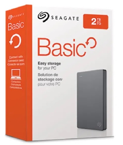Disco Externo  2TB 2.5'' - Seagate Basic STJL2000400 | 2203 - Disco Externo Seagate, Formato 2.5'', Interface USB 3.0 / USB 2.0, Alimentacion USB, Color Negro