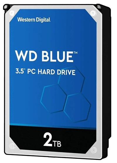 Disco Duro para PC 2TB - WD Blue WD20EZRZ | 2203 - Disco Western Digital para PC de Escritorio, Formato 3.5'', 5400 rpm, Interface SATA III 6 Gb/s, Caché de 64MB, Velocidad 147 MB/s, Tecnología IntelliSeek