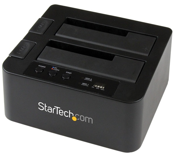Duplicador de Discos StarTech SDOCK2U33RE | Estación de Duplicado de discos, Duplicación independiente sector a sector de unidades de disco a velocidades de hasta 22GB por minuto. Soporta unidades disco duro (HDD) y unidades estado sólido (SSD) de 2.5
