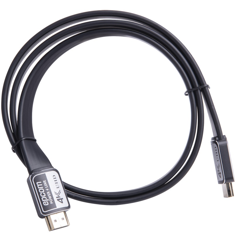 Cable HDMI – EPCOM PHDMI1M | 2112 – Cable HDMI, Longitud: 1 metro, Ancho de banda: 10.2 Gbps, Soporta video 3D y resoluciones HD 4K x 2K (4096 x 2160), Conexiones: HDMI macho de 19 pines, Compatible con: Dolby True HD, DTS-HD Master